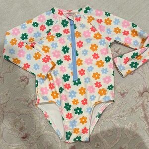 Old Navy Kids Swim Floral Rash Guard - Multicolor